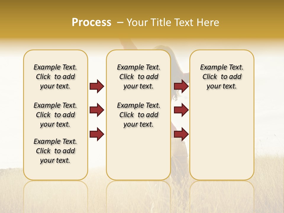 Standing Raised Happiness PowerPoint Template