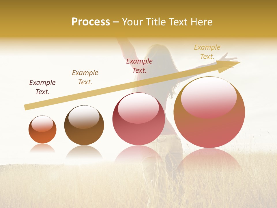 Standing Raised Happiness PowerPoint Template