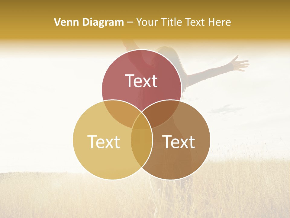 Standing Raised Happiness PowerPoint Template