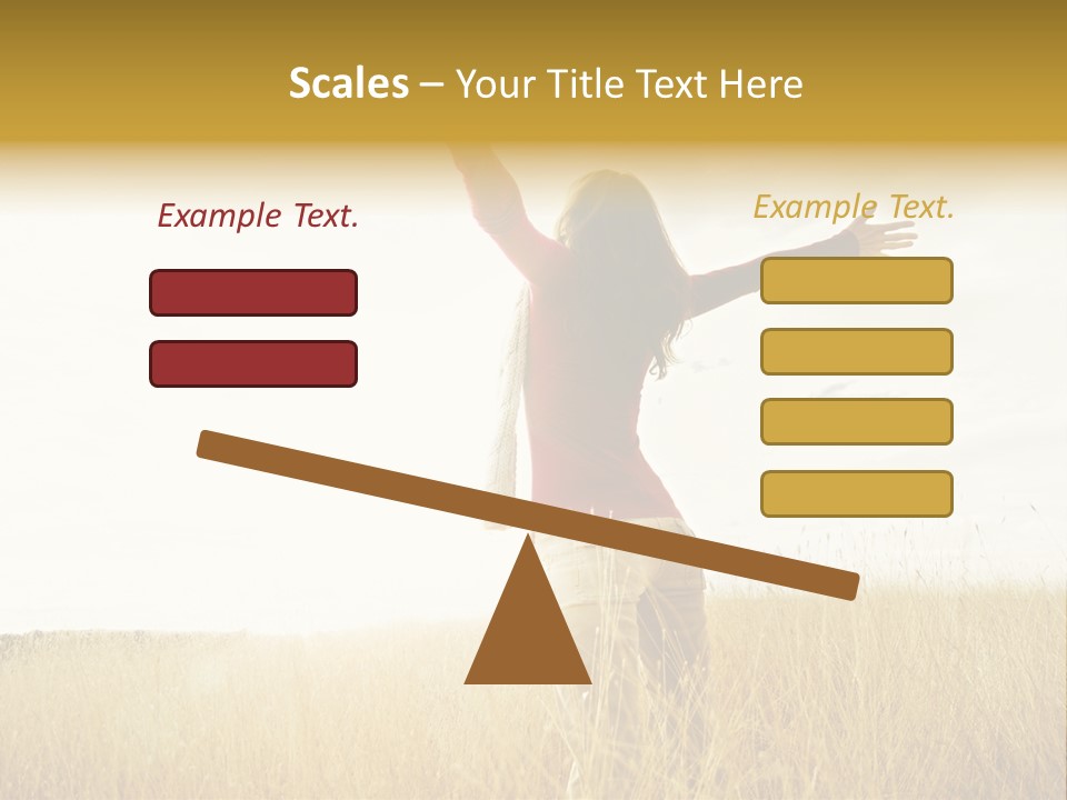 Standing Raised Happiness PowerPoint Template