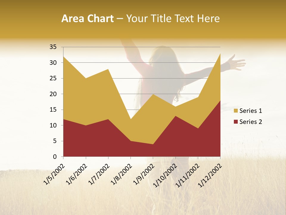 Standing Raised Happiness PowerPoint Template
