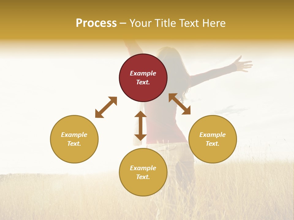 Standing Raised Happiness PowerPoint Template