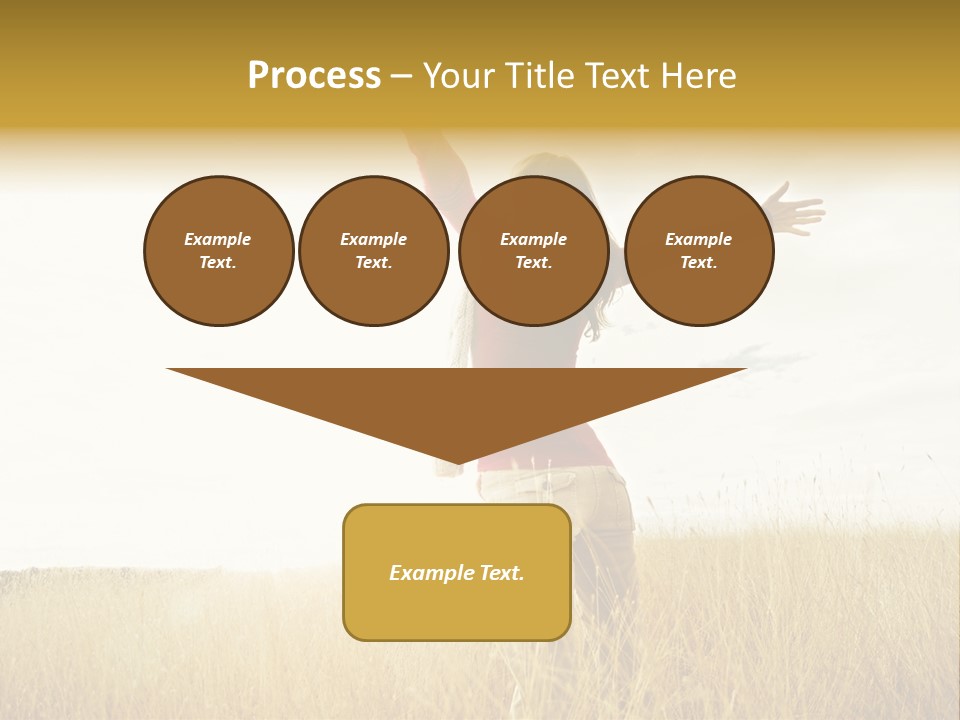 Standing Raised Happiness PowerPoint Template