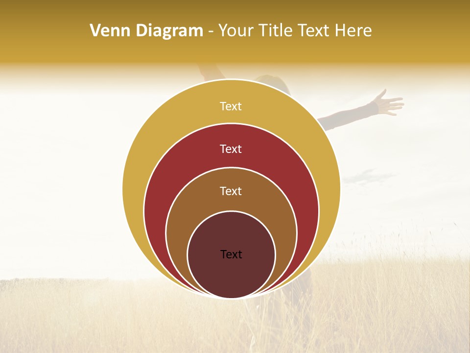 Standing Raised Happiness PowerPoint Template