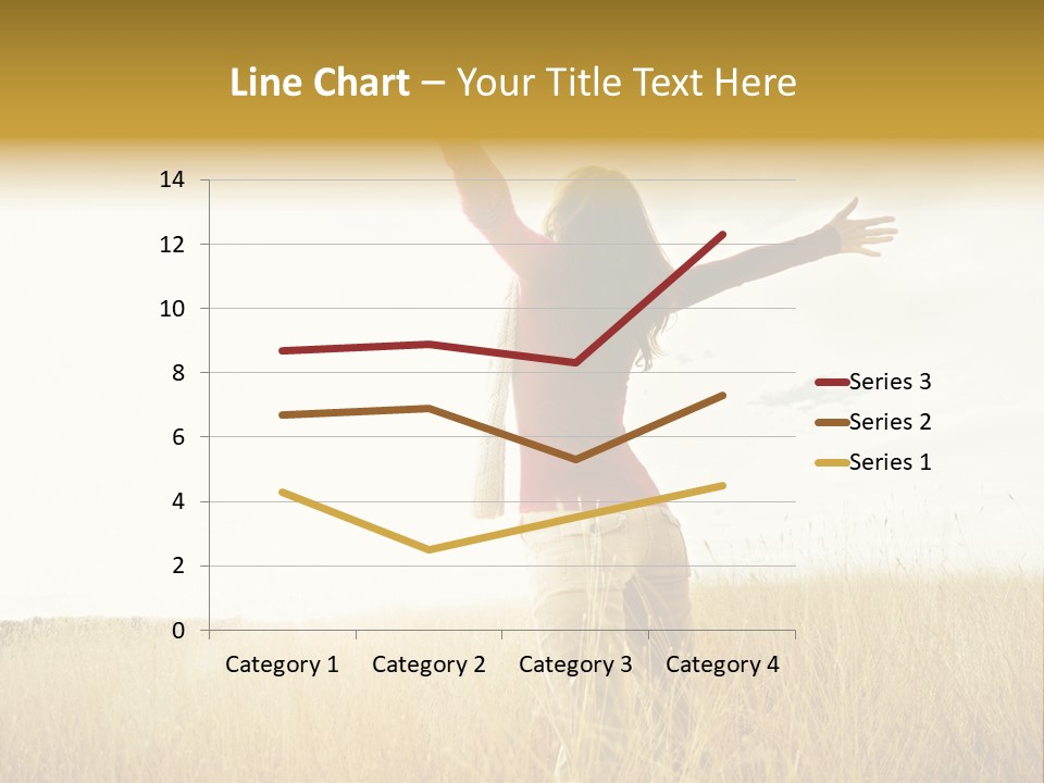 Standing Raised Happiness PowerPoint Template