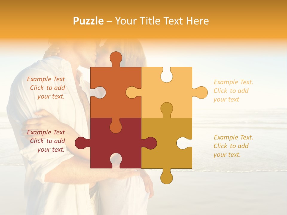 Flirt Kiss Sunny PowerPoint Template