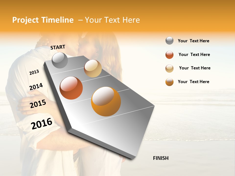 Flirt Kiss Sunny PowerPoint Template