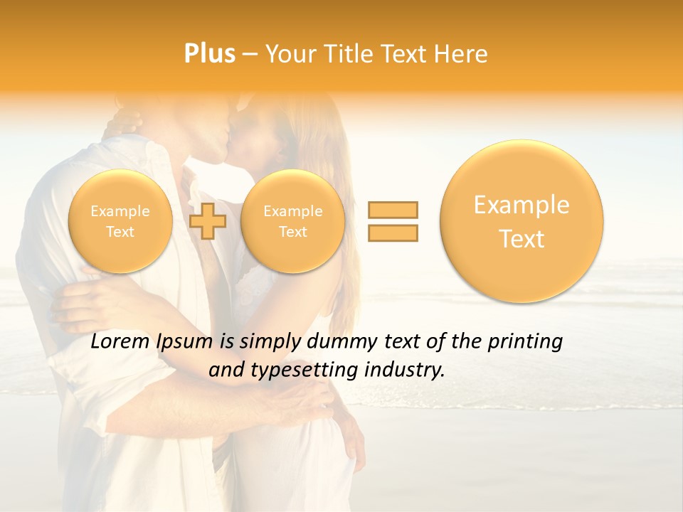 Flirt Kiss Sunny PowerPoint Template
