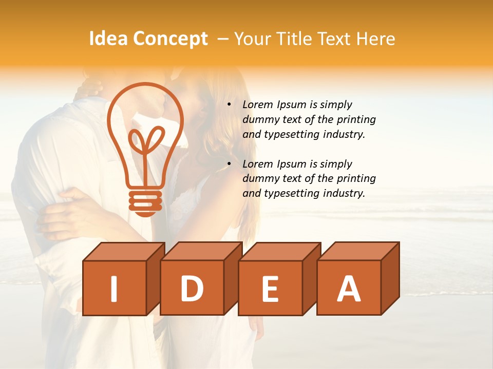 Flirt Kiss Sunny PowerPoint Template