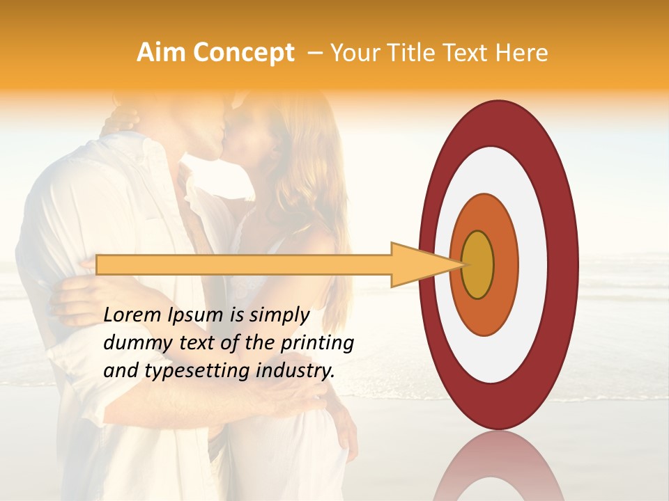 Flirt Kiss Sunny PowerPoint Template