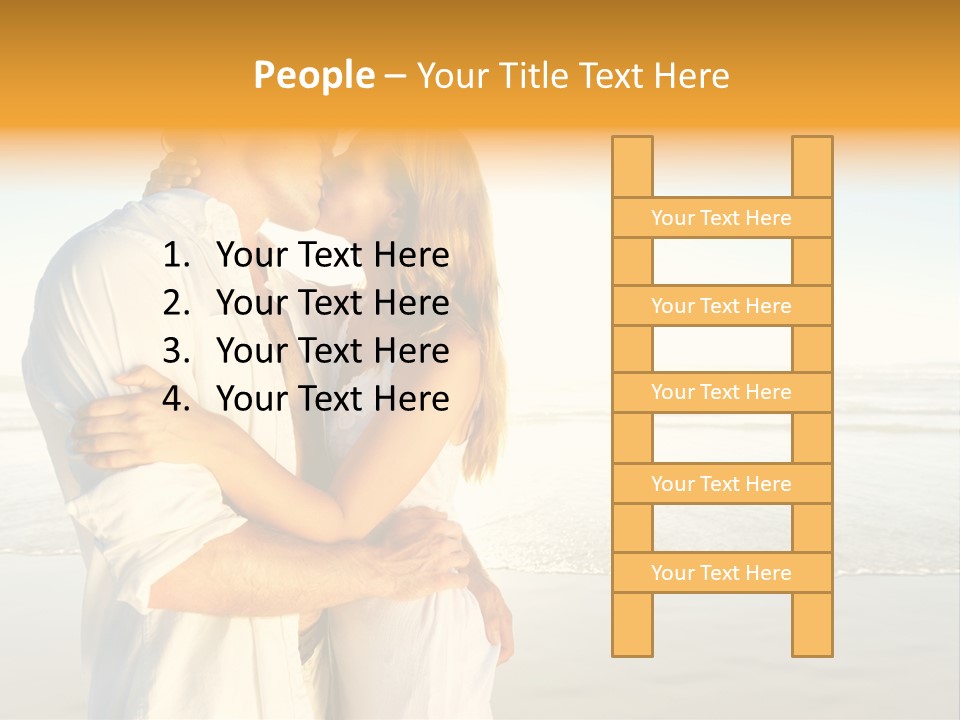 Flirt Kiss Sunny PowerPoint Template