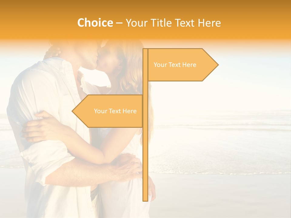 Flirt Kiss Sunny PowerPoint Template