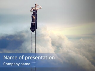 Equilibrium Peg Sunset PowerPoint Template