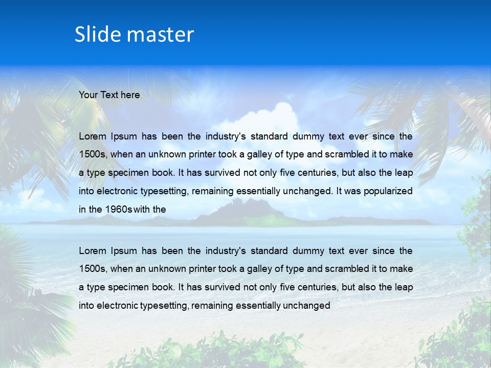 Tourist Climate Romantic PowerPoint Template