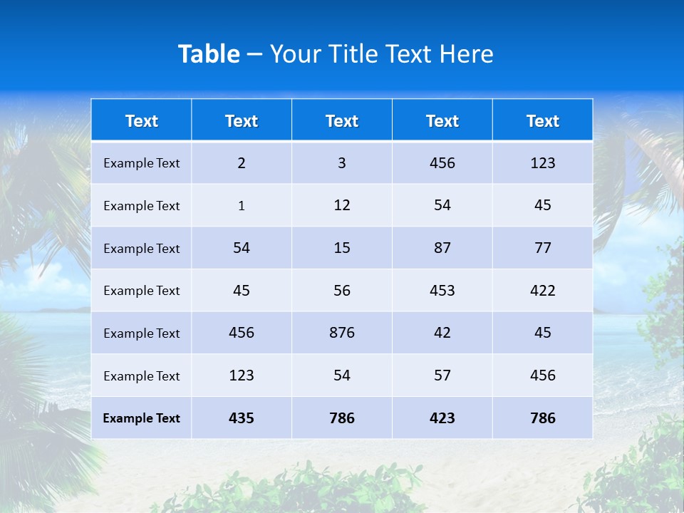Tourist Climate Romantic PowerPoint Template
