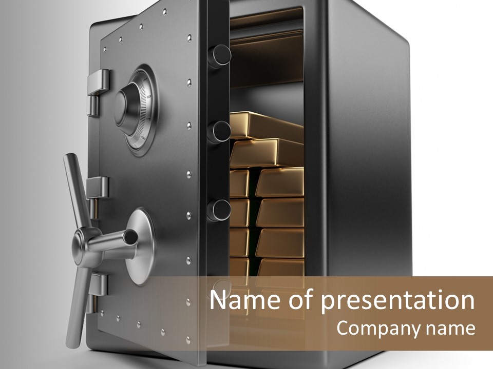 Vault Metal Objects PowerPoint Template