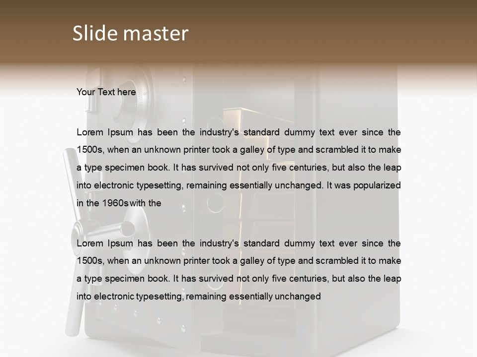 Vault Metal Objects PowerPoint Template