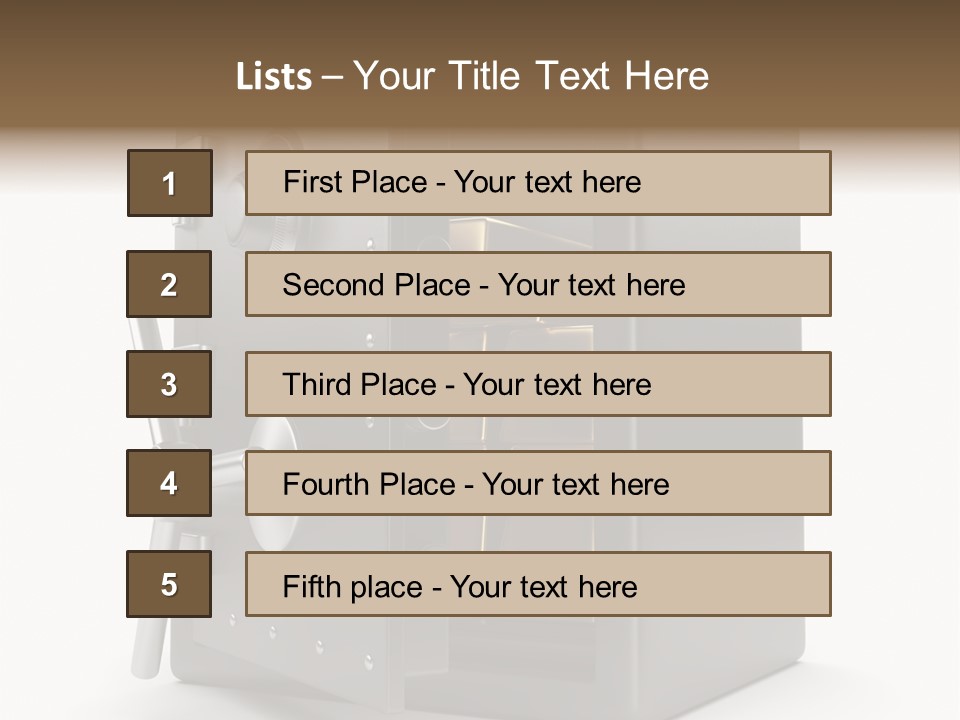 Vault Metal Objects PowerPoint Template