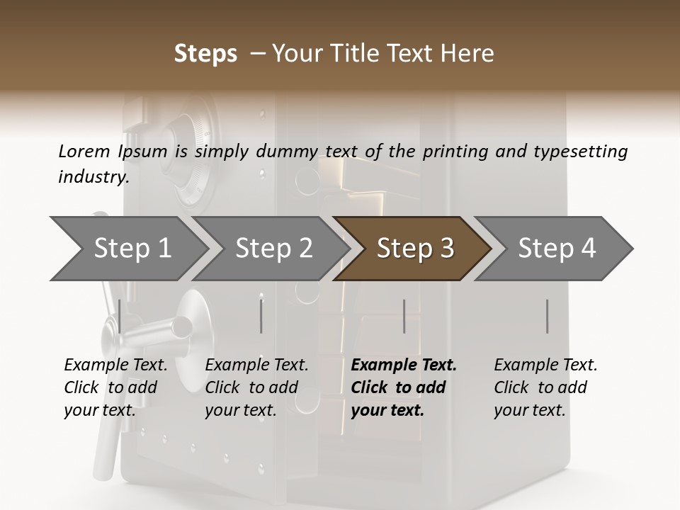 Vault Metal Objects PowerPoint Template