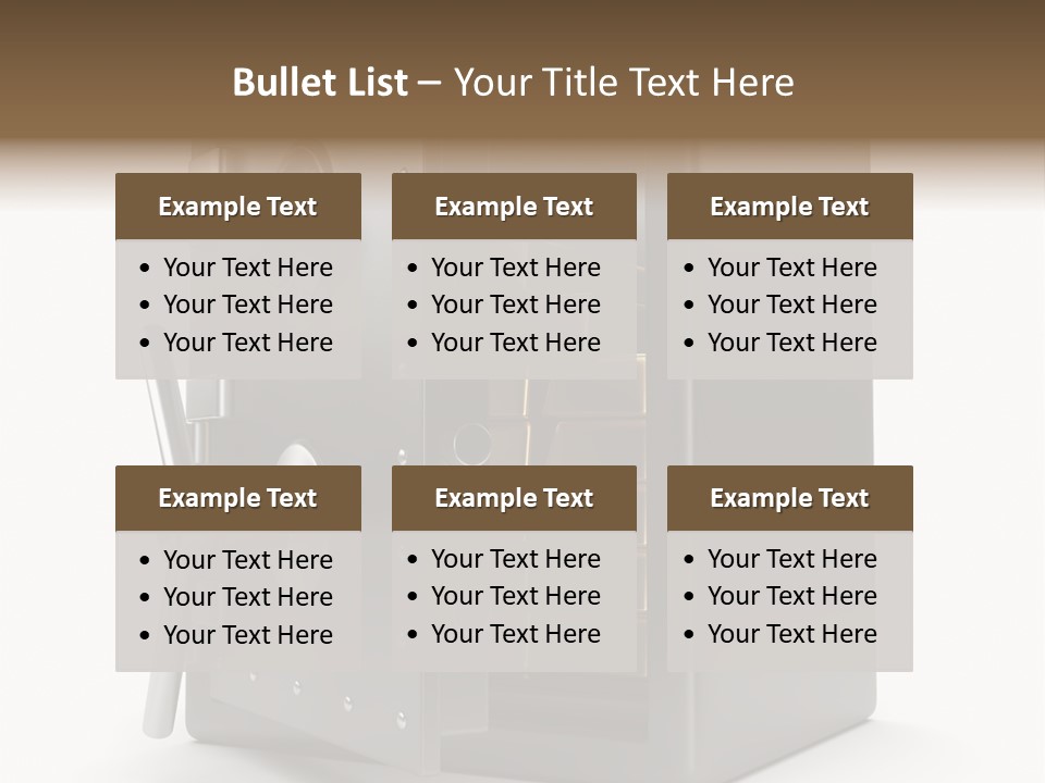 Vault Metal Objects PowerPoint Template