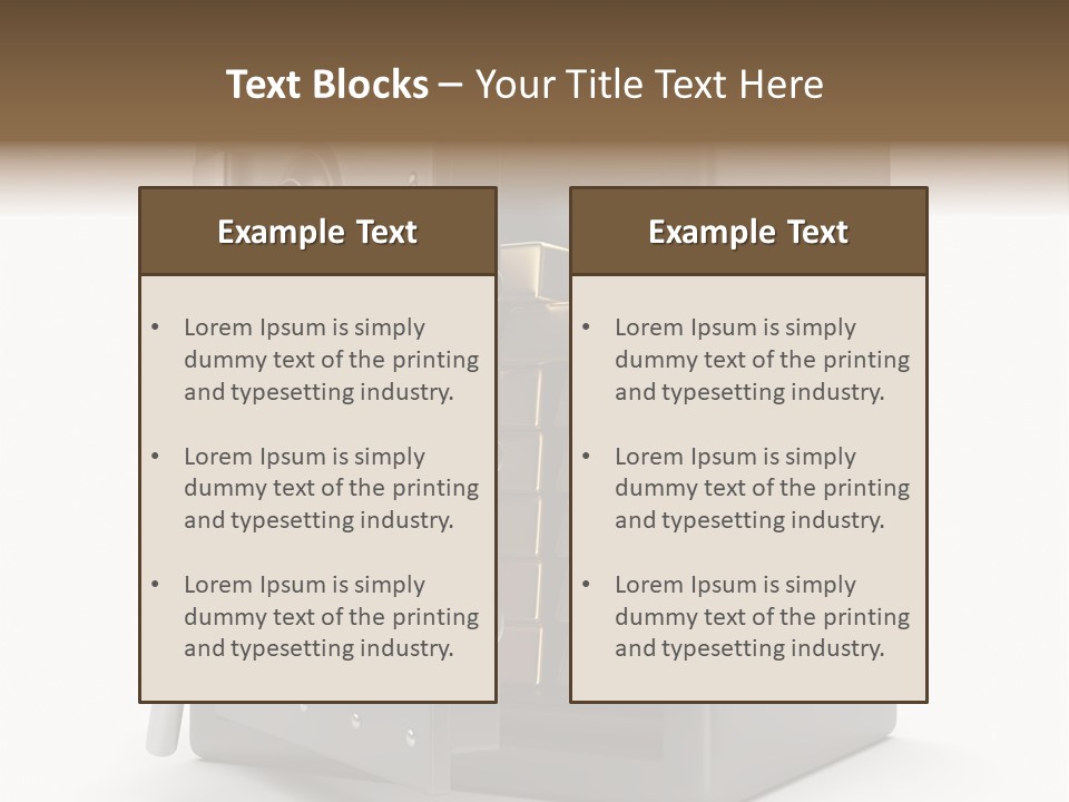 Vault Metal Objects PowerPoint Template