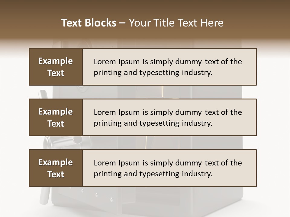 Vault Metal Objects PowerPoint Template