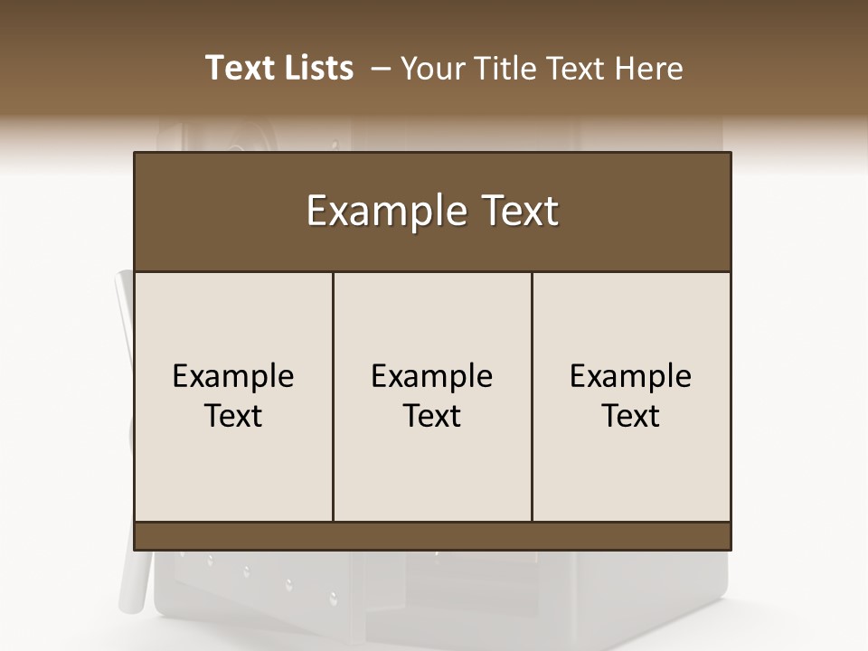Vault Metal Objects PowerPoint Template