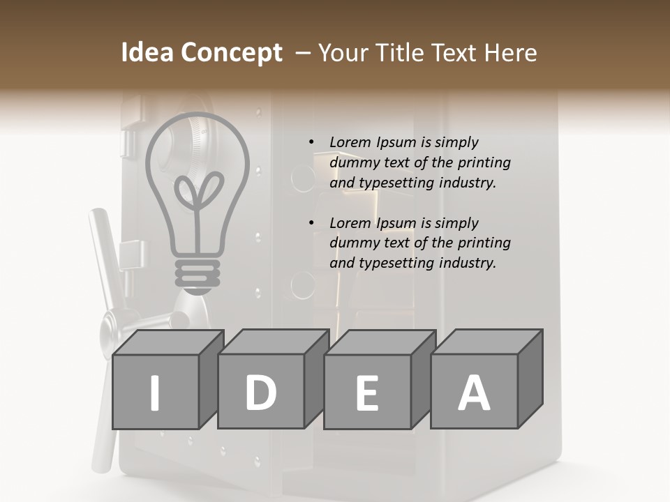 Vault Metal Objects PowerPoint Template