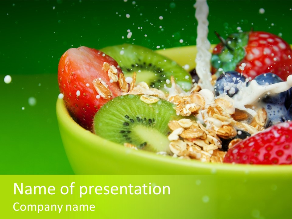 Raw Red Strawberry PowerPoint Template