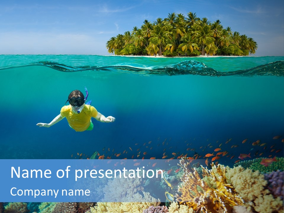 Maldives Reef Fish PowerPoint Template