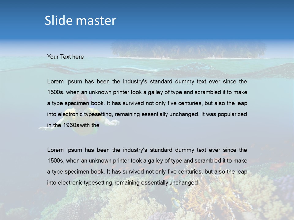 Maldives Reef Fish PowerPoint Template