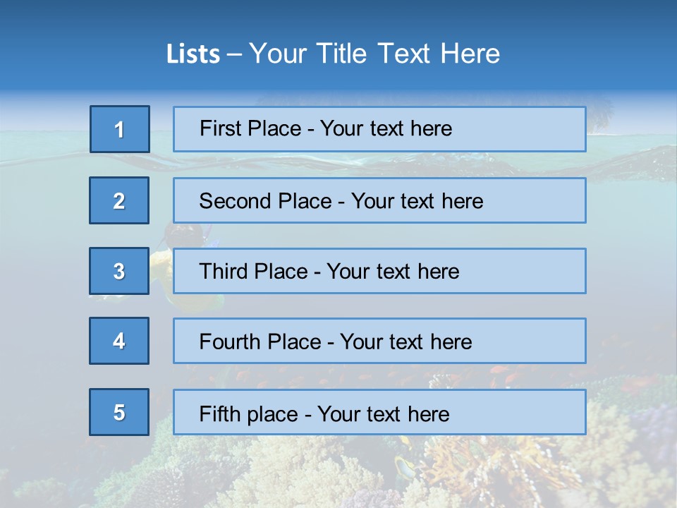 Maldives Reef Fish PowerPoint Template