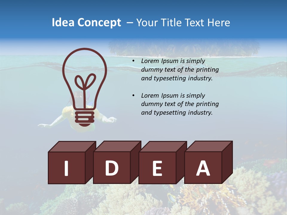 Maldives Reef Fish PowerPoint Template