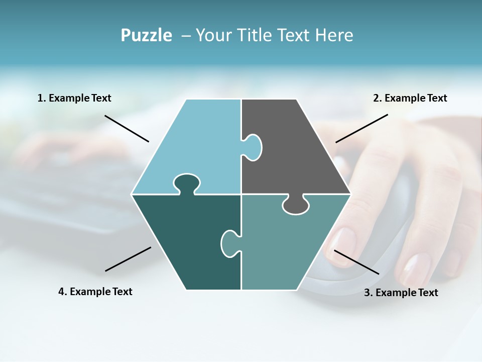 E Business Modern Busy PowerPoint Template