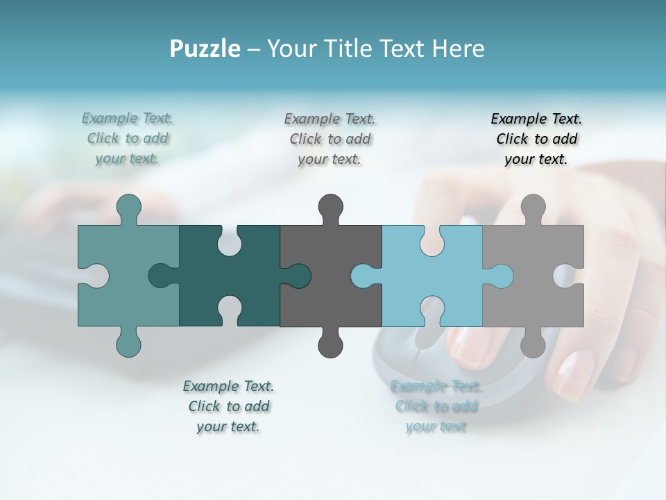 E Business Modern Busy PowerPoint Template