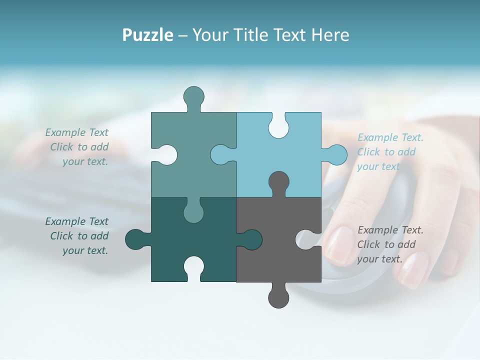 E Business Modern Busy PowerPoint Template