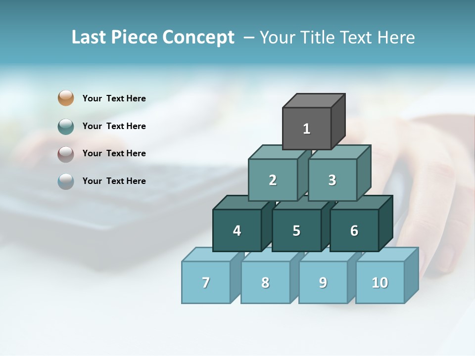 E Business Modern Busy PowerPoint Template