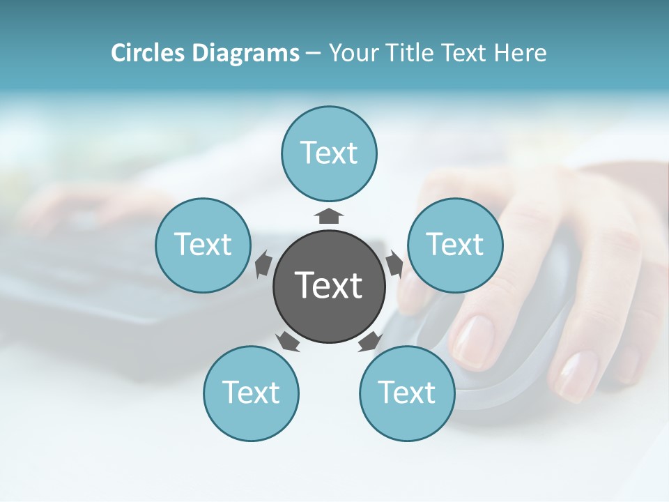 E Business Modern Busy PowerPoint Template