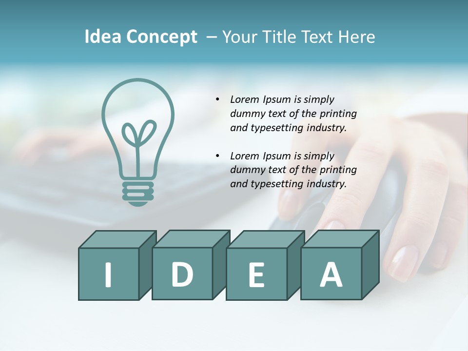 E Business Modern Busy PowerPoint Template
