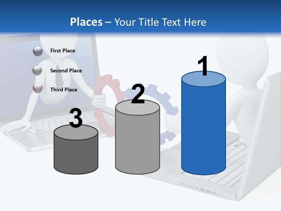 Online Male Businessman PowerPoint Template