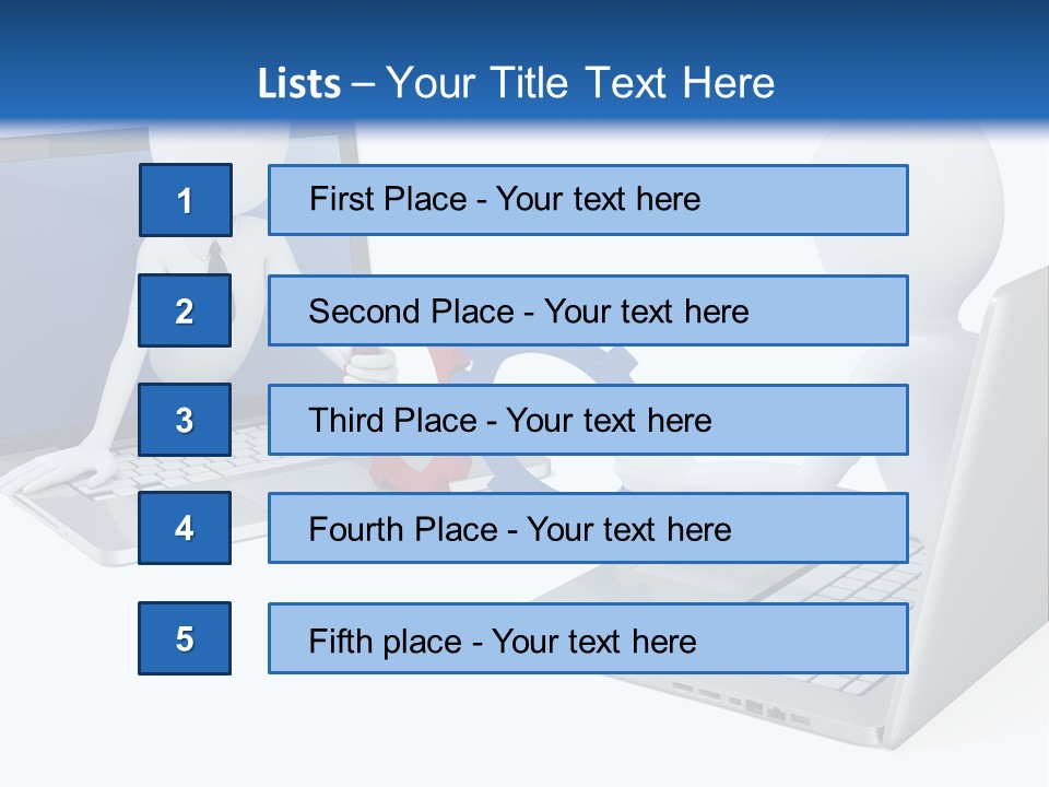 Online Male Businessman PowerPoint Template