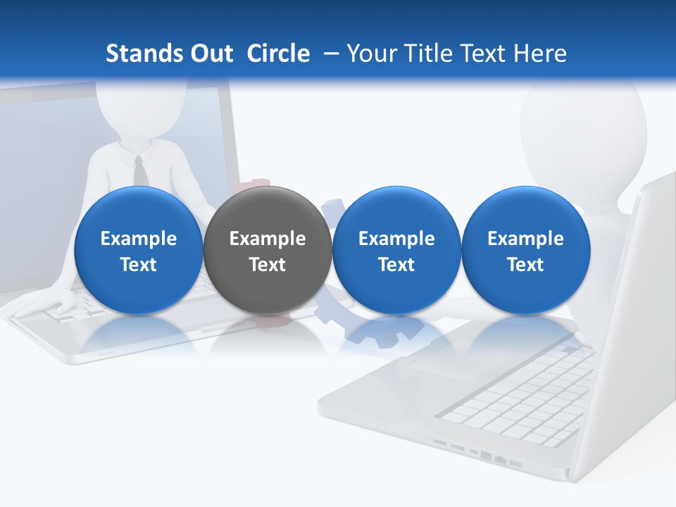 Online Male Businessman PowerPoint Template