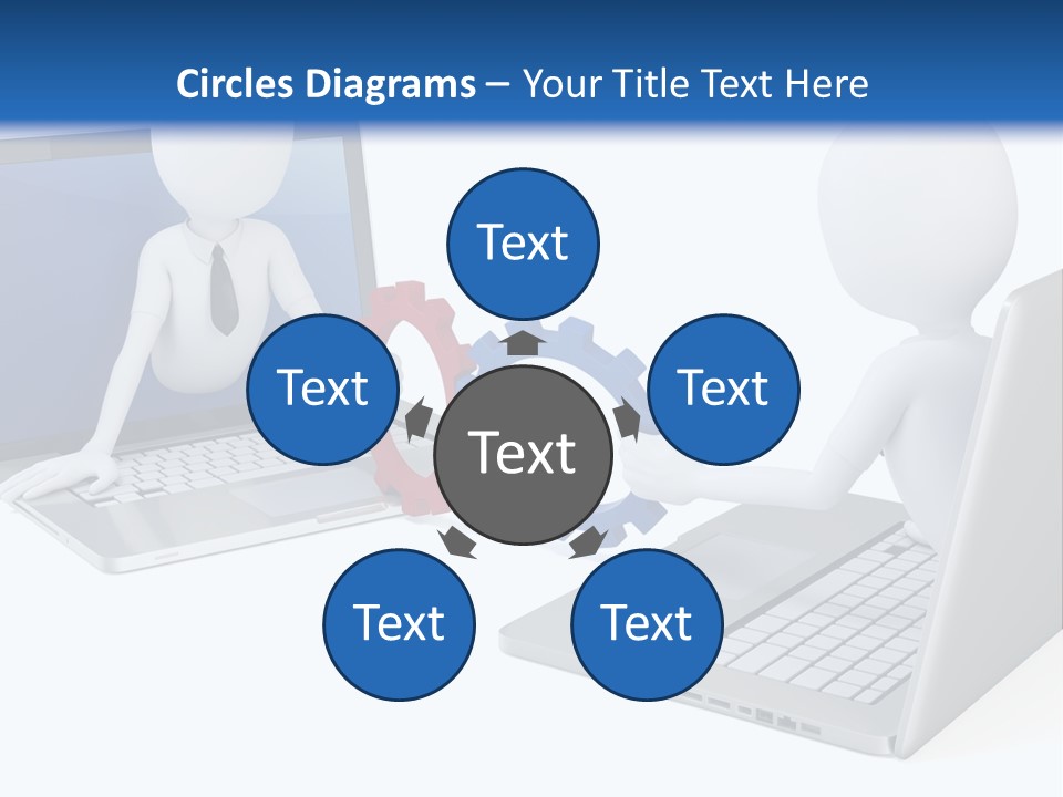 Online Male Businessman PowerPoint Template