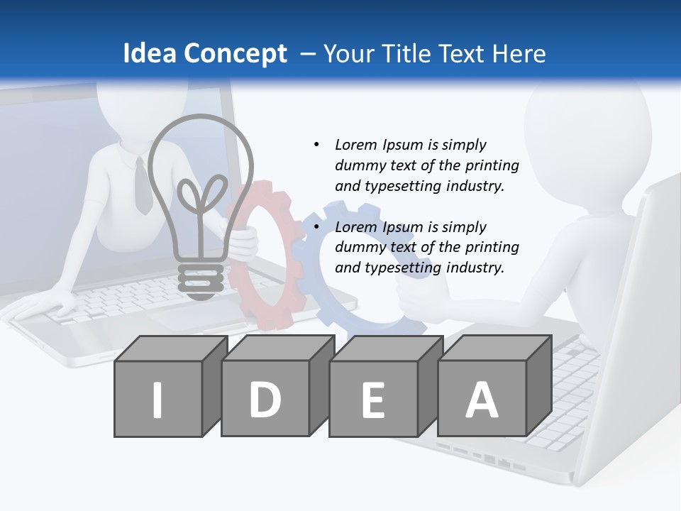 Online Male Businessman PowerPoint Template