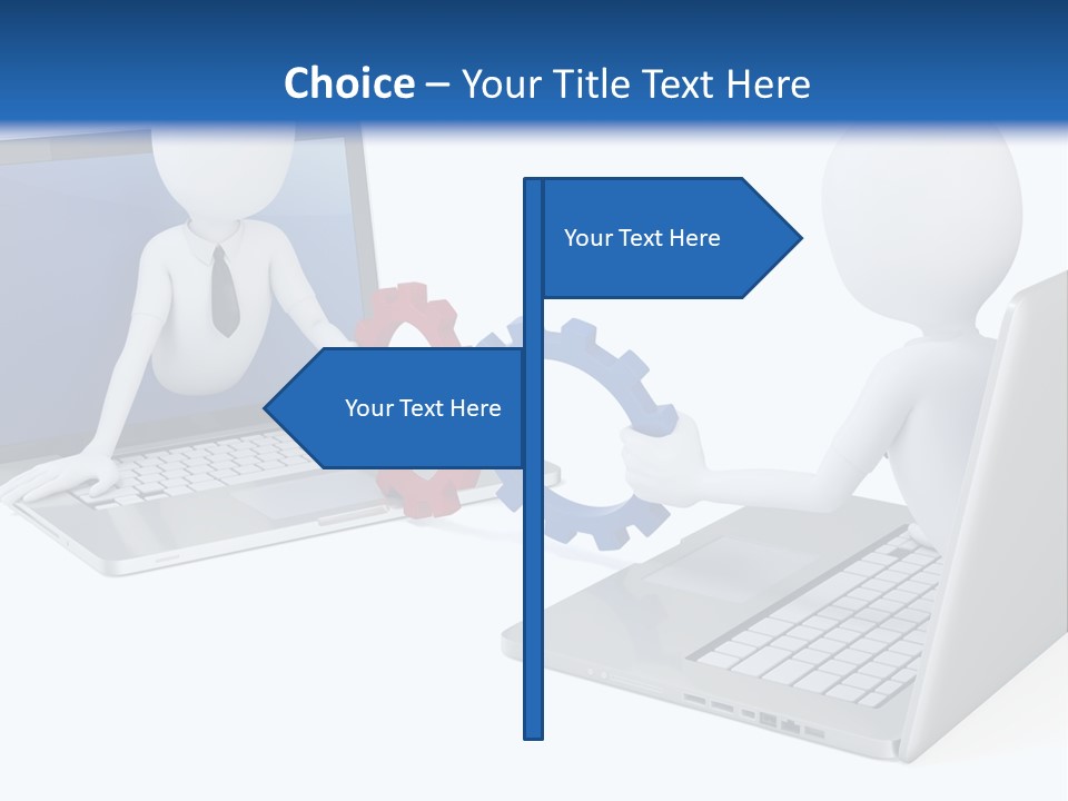 Online Male Businessman PowerPoint Template