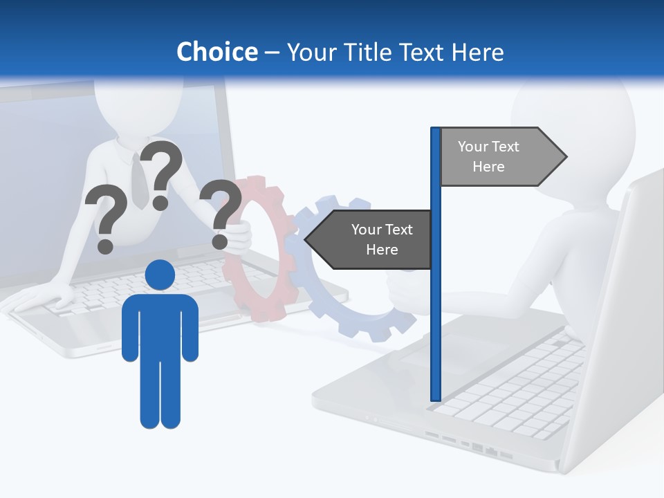 Online Male Businessman PowerPoint Template
