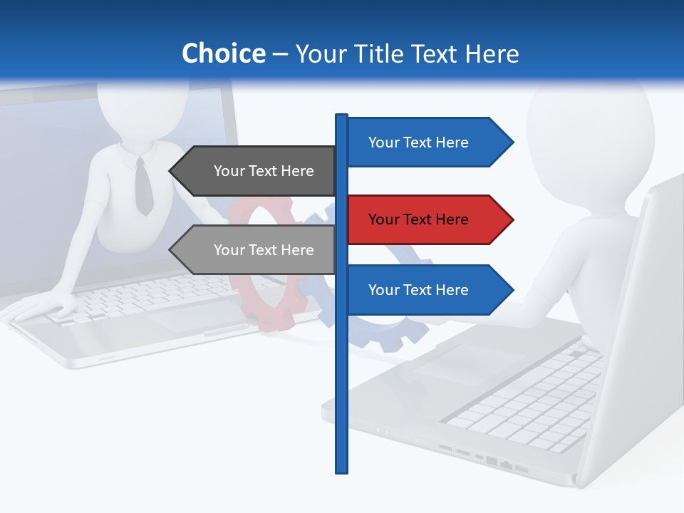 Online Male Businessman PowerPoint Template