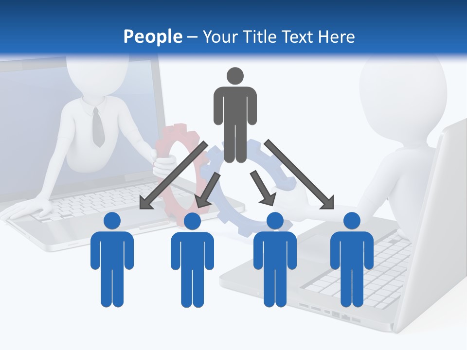 Online Male Businessman PowerPoint Template