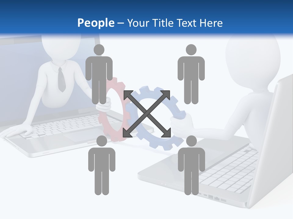 Online Male Businessman PowerPoint Template