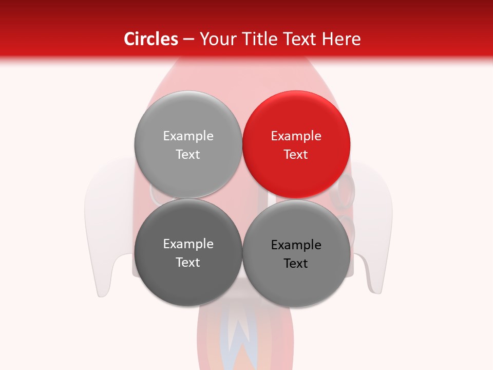 A Red Rocket Ship With A White Background PowerPoint Template